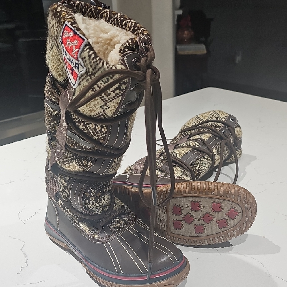 Pajar 63 Women's Brown Winter Boots Size 8 Euro 39